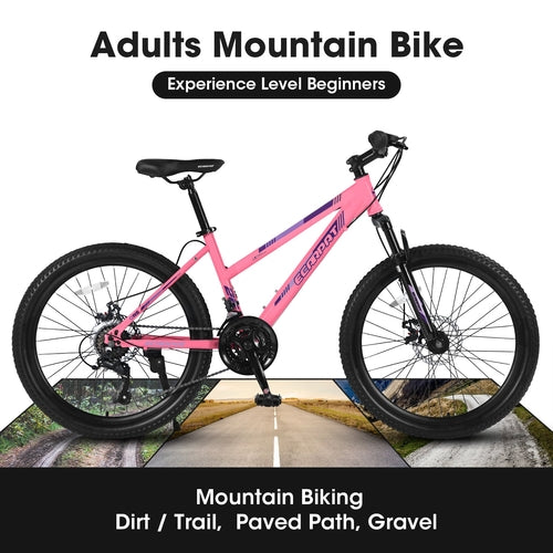 Carpat™ City-Cruizer – 26" Pink Trail Bike for Women & Teens