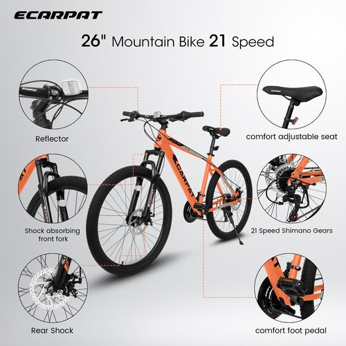 A26322 TrailLite™ – 26" Aluminum Mountain Bike (21-Speed, Dual Disc,